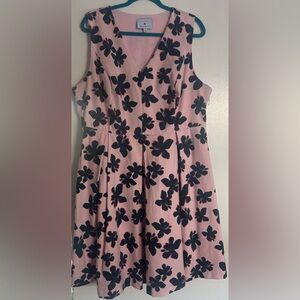 Draper James x Eloquii Fit and Flare Hibiscus Dress